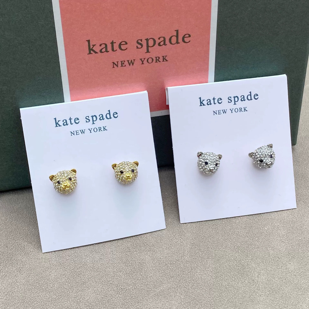 kate spade Animal Series Little White Bear Micro Set Zircon Earrings